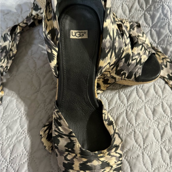 UGG Lucianna Espadrille Wrap Wedges Sz 8 - Picture 3 of 6